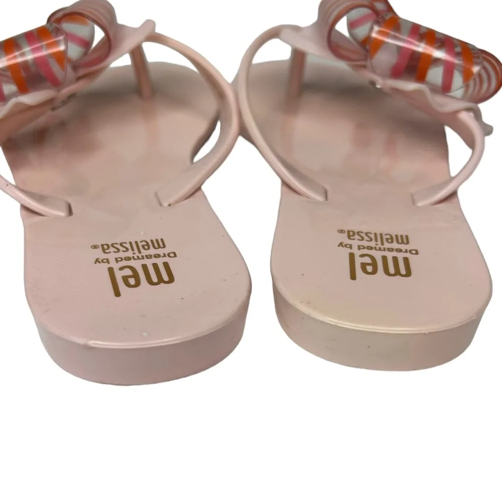 MEL MINI MELISSA Pink HarmonicSweet II Flip Flop With Oversized Bow Size‎ 13.